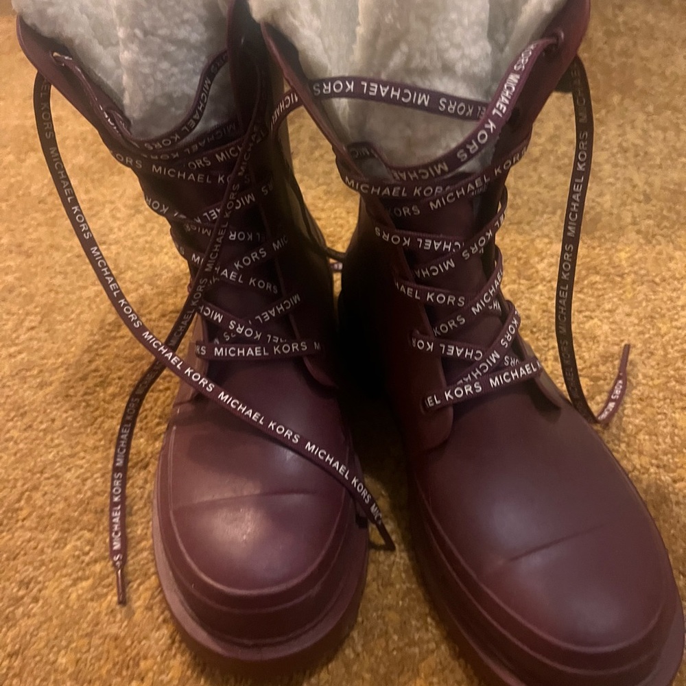 Montaigne Faux Shearling-Lined PVC Rain Boot